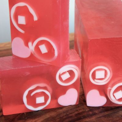 Raspberry Hearts soap